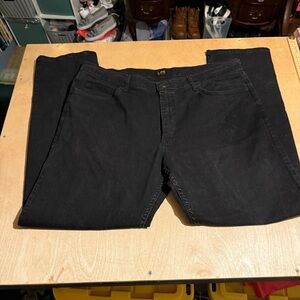 Lee Men's Black Straight Jeans